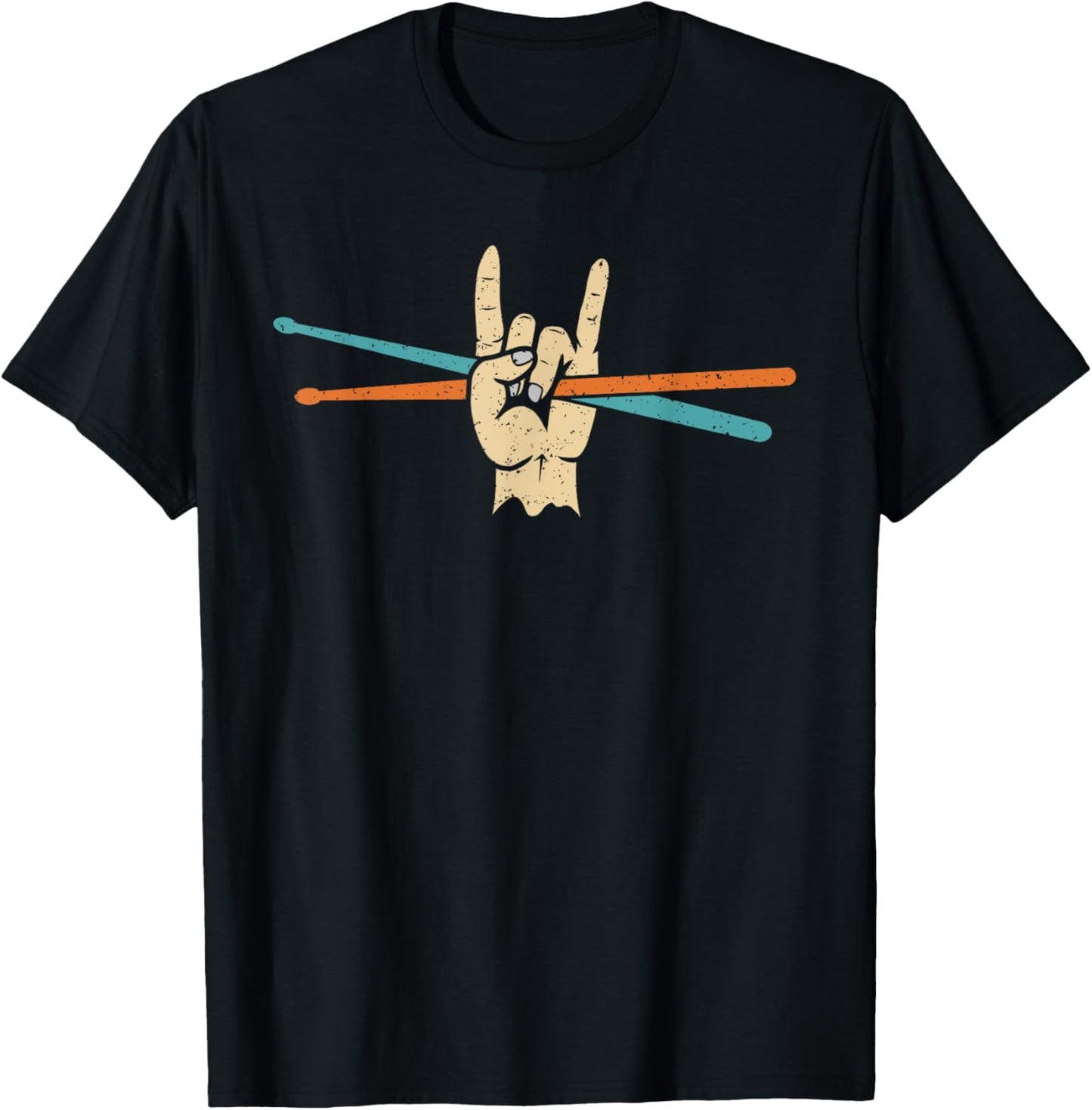 Funny Drummer Art Women Kids Drumming Lover Drummer T-Shirt - T-Shirt | Black