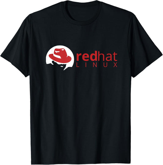 Linux Red Hat Fan Tux Penguin Open Source OS lover T-Shirt - T-Shirt | Black