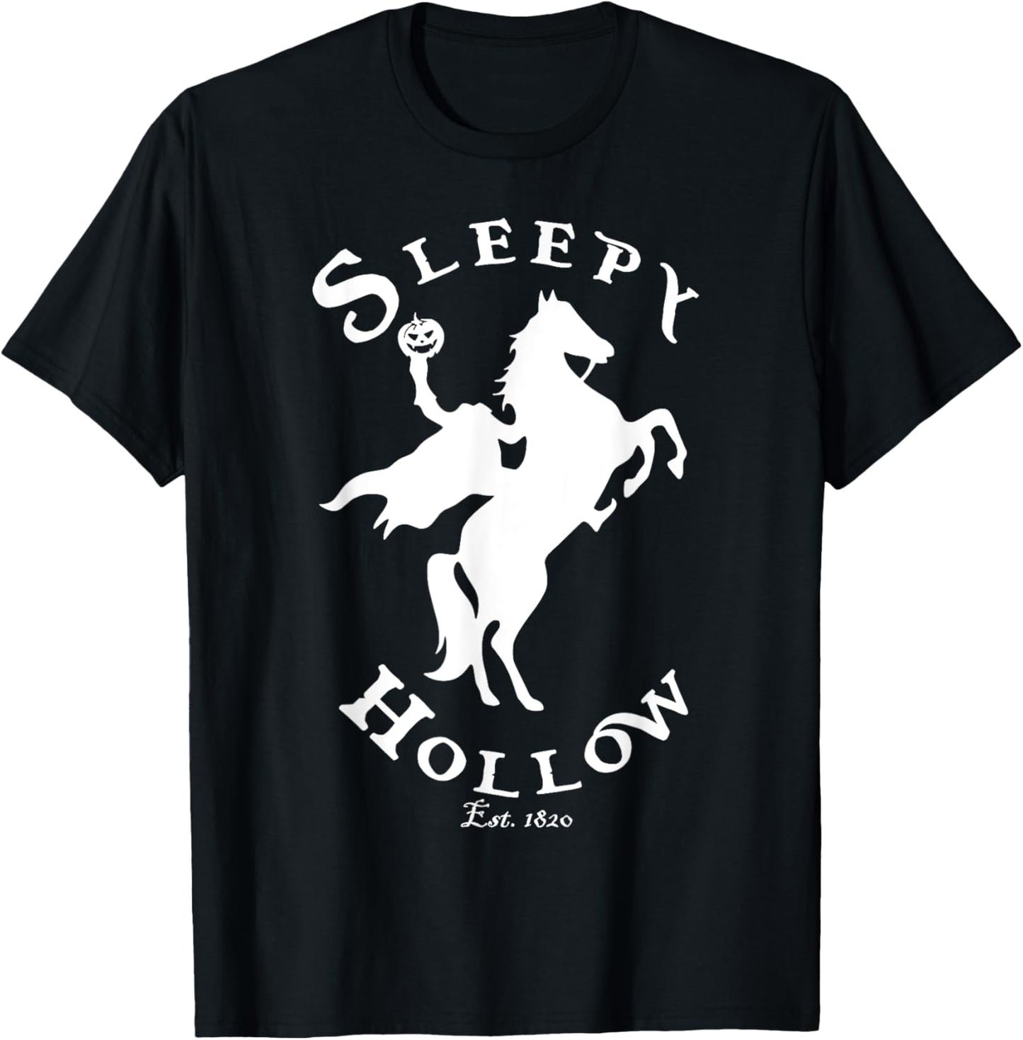 Vintage Headless.Horseman Halloween Sleepy Hollow Est 1820 T-Shirt - T-Shirt | Black