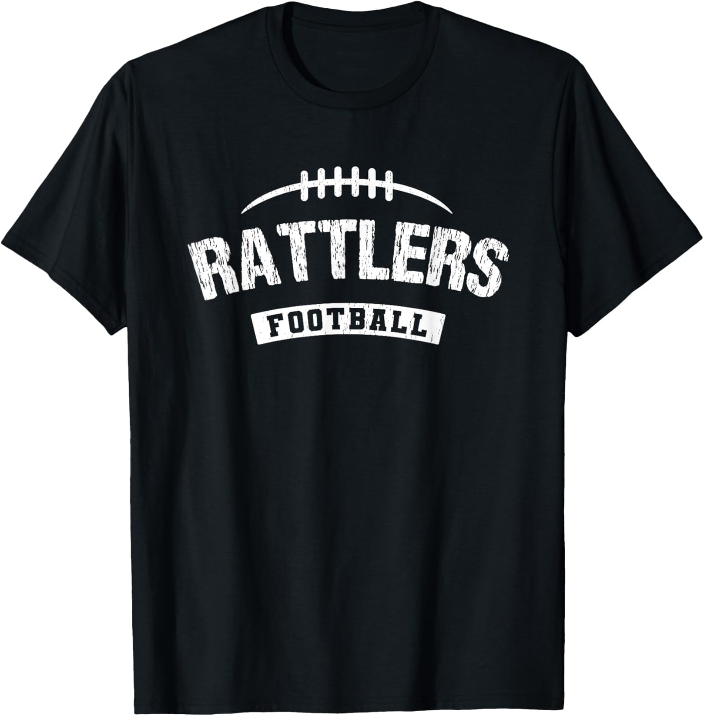 Rattlers Rio Grande City Football Distressed HS T-Shirt - T-Shirt | Black