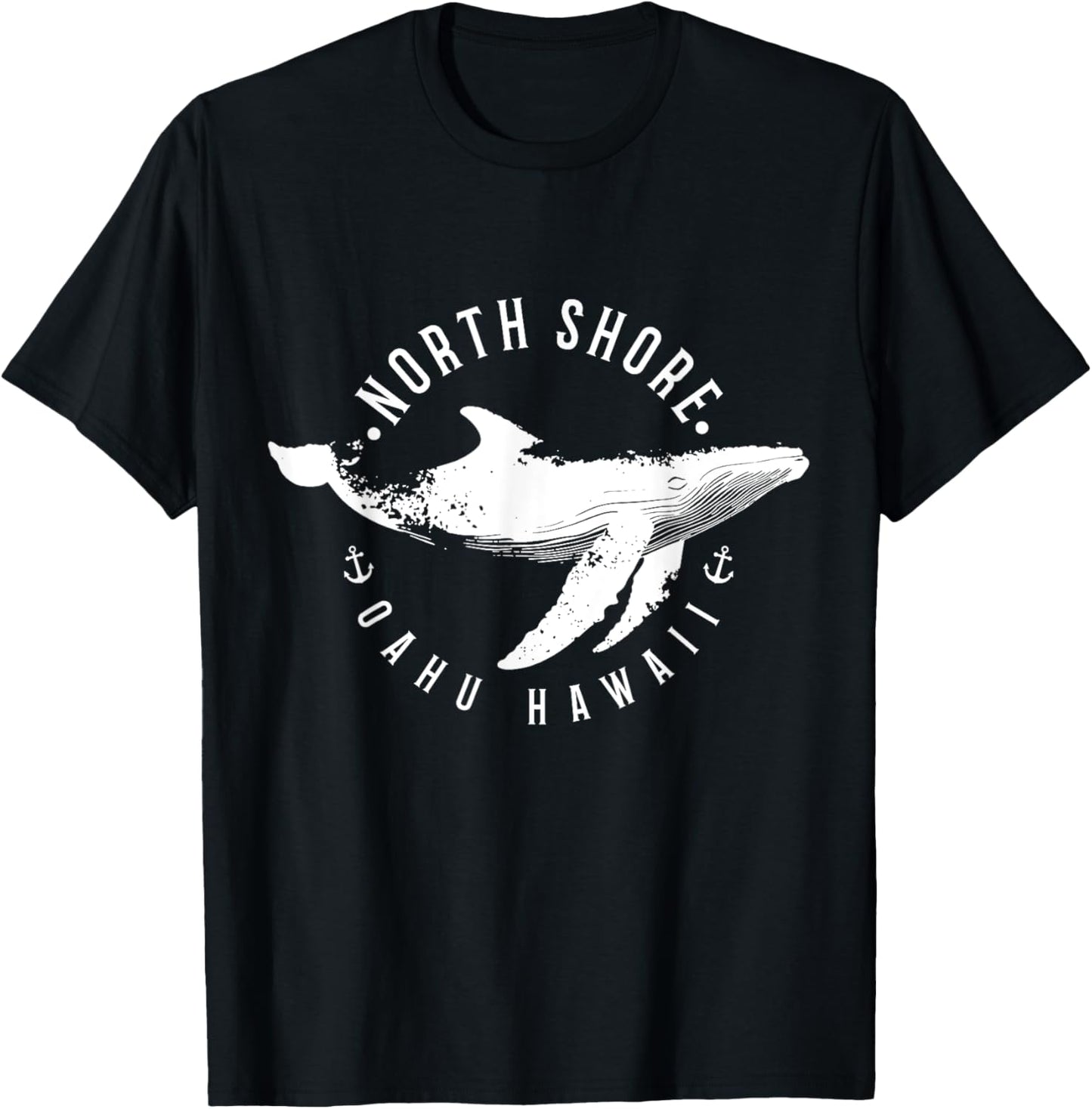 North Shore Uaho Hawaii Surfer Souvenir Whale Ocean Nautical T-Shirt - T-Shirt | Black