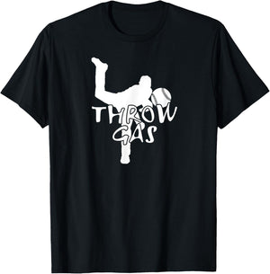 Baseball Pitcher Throw Gas Fastball Velocity Pitching Gifts T-Shirt - T-Shirt | Black