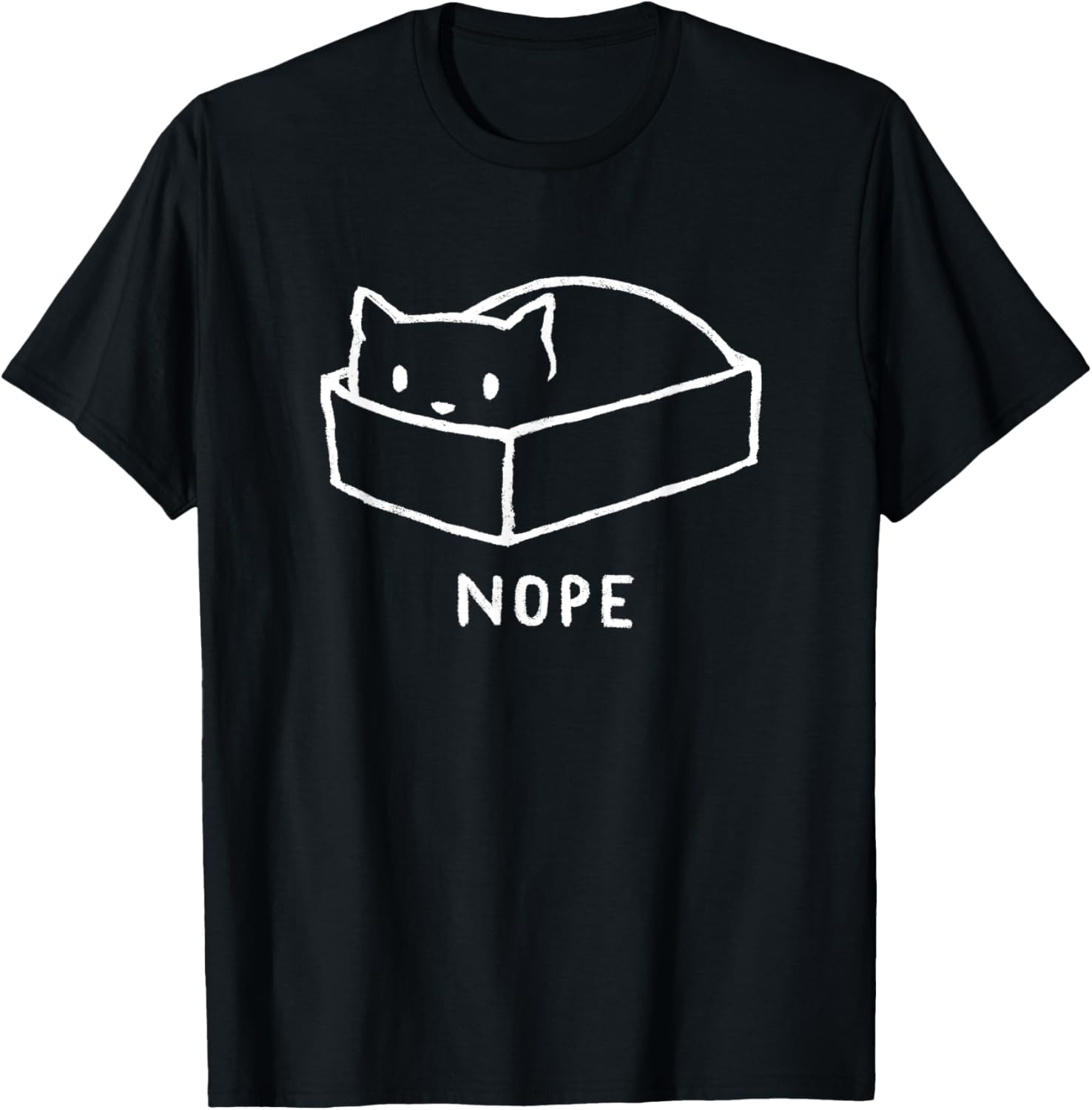 Threadless Fox Shiver Nope Graphic T-Shirt - T-Shirt | Black