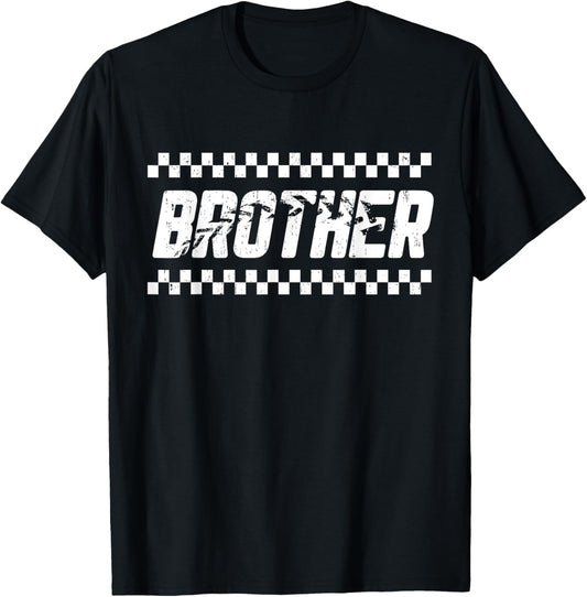 Brother Pit Crew Family Racing Birthday Race Car T-Shirt - T-Shirt | Black