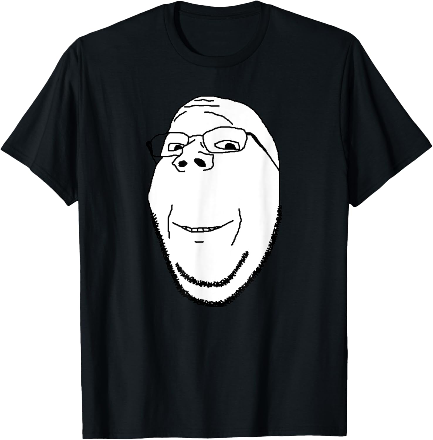 Soyjak Soy Wojak Soyboy Funny Meme Wholesome Gapejak T-Shirt - T-Shirt | Black