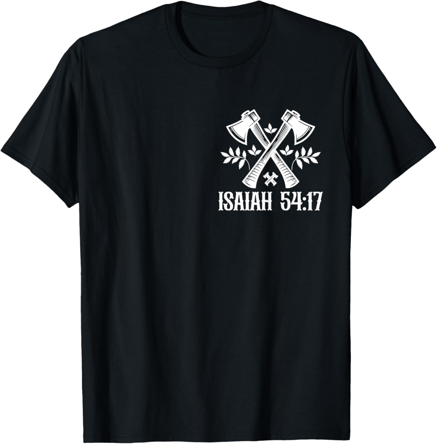 No Weapon Formed Against Me Isaiah 54 Christian Bible T-Shirt - T-Shirt | Black
