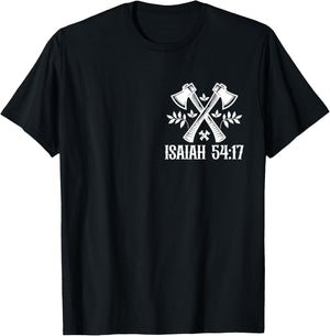 No Weapon Formed Against Me Isaiah 54 Christian Bible T-Shirt - T-Shirt | Black