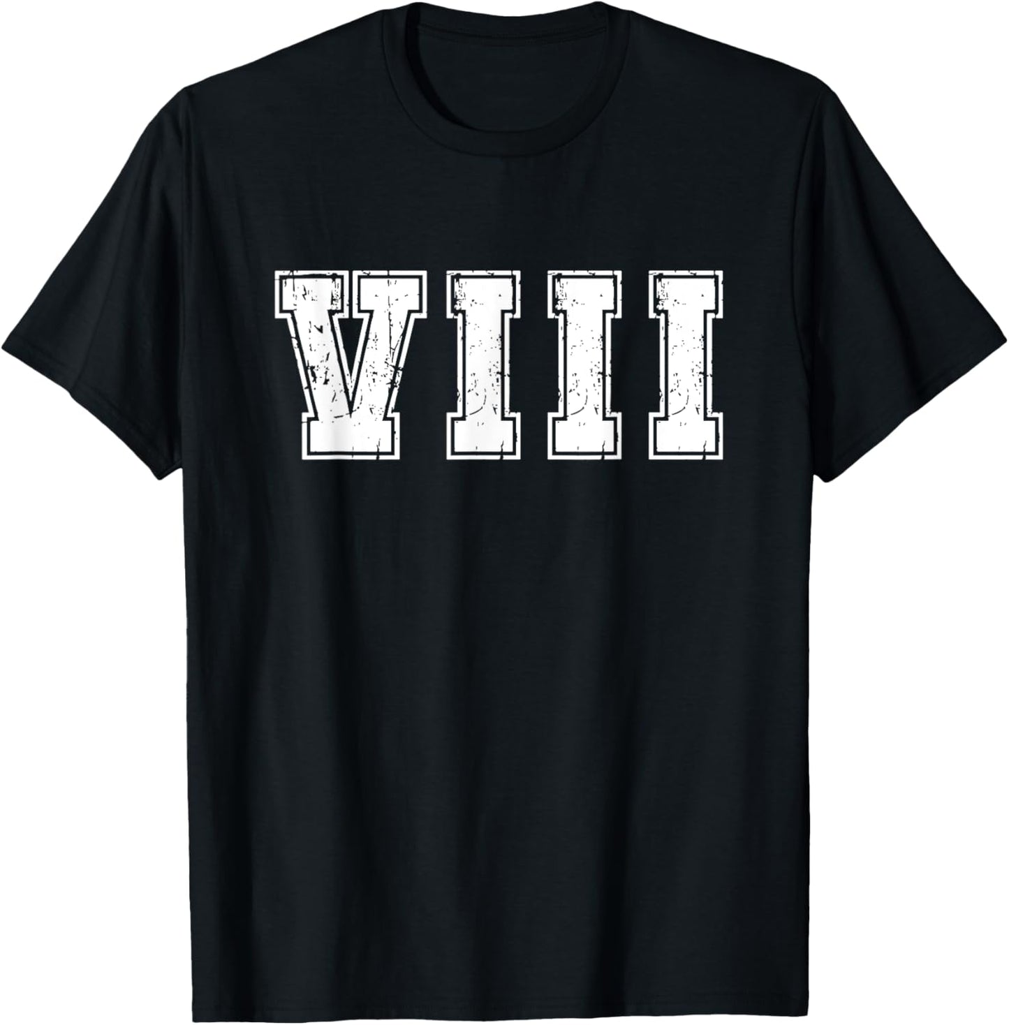 Roman Numeral 8th Birthday Eight 8 Years Old Birthday T-Shirt - T-Shirt | Black