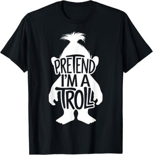 Funny Easy Adult Halloween Costumes Pretend I'm A Troll T-Shirt - T-Shirt | Black