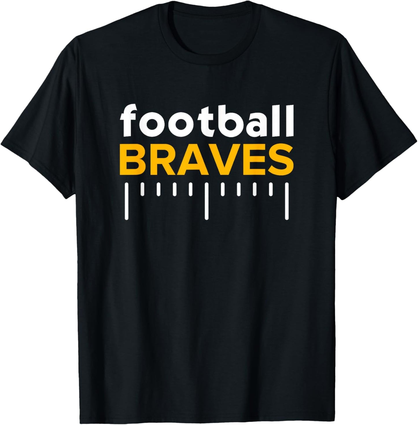 Star Valley Braves Football Lines HS T-Shirt - T-Shirt | Black