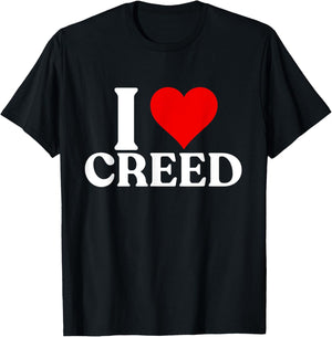 I Heart CREED First Name Personalized I Love CREED Vintage T-Shirt - T-Shirt | Black