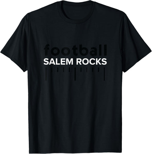 Salem Rocks Football Lines HS T-Shirt - T-Shirt | Black