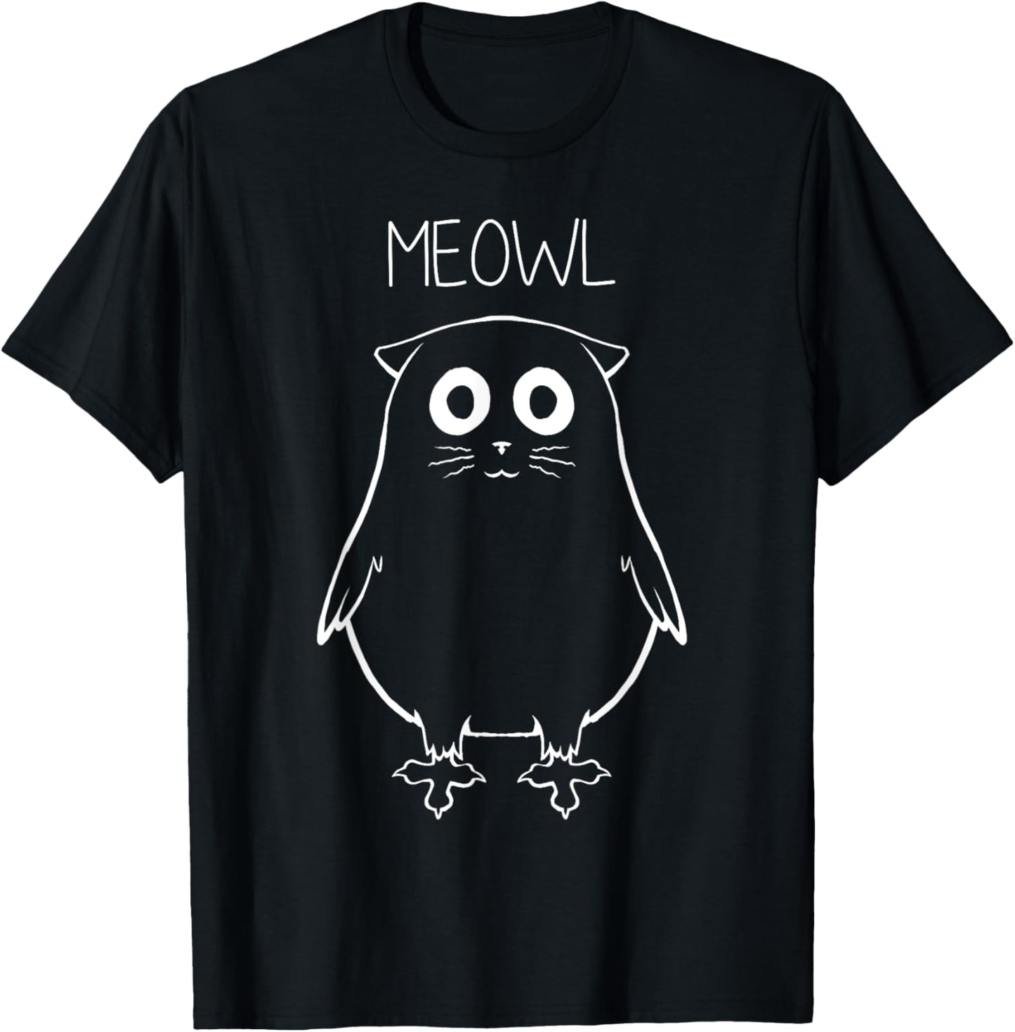 Meowl funny T-Shirt - T-Shirt | Black