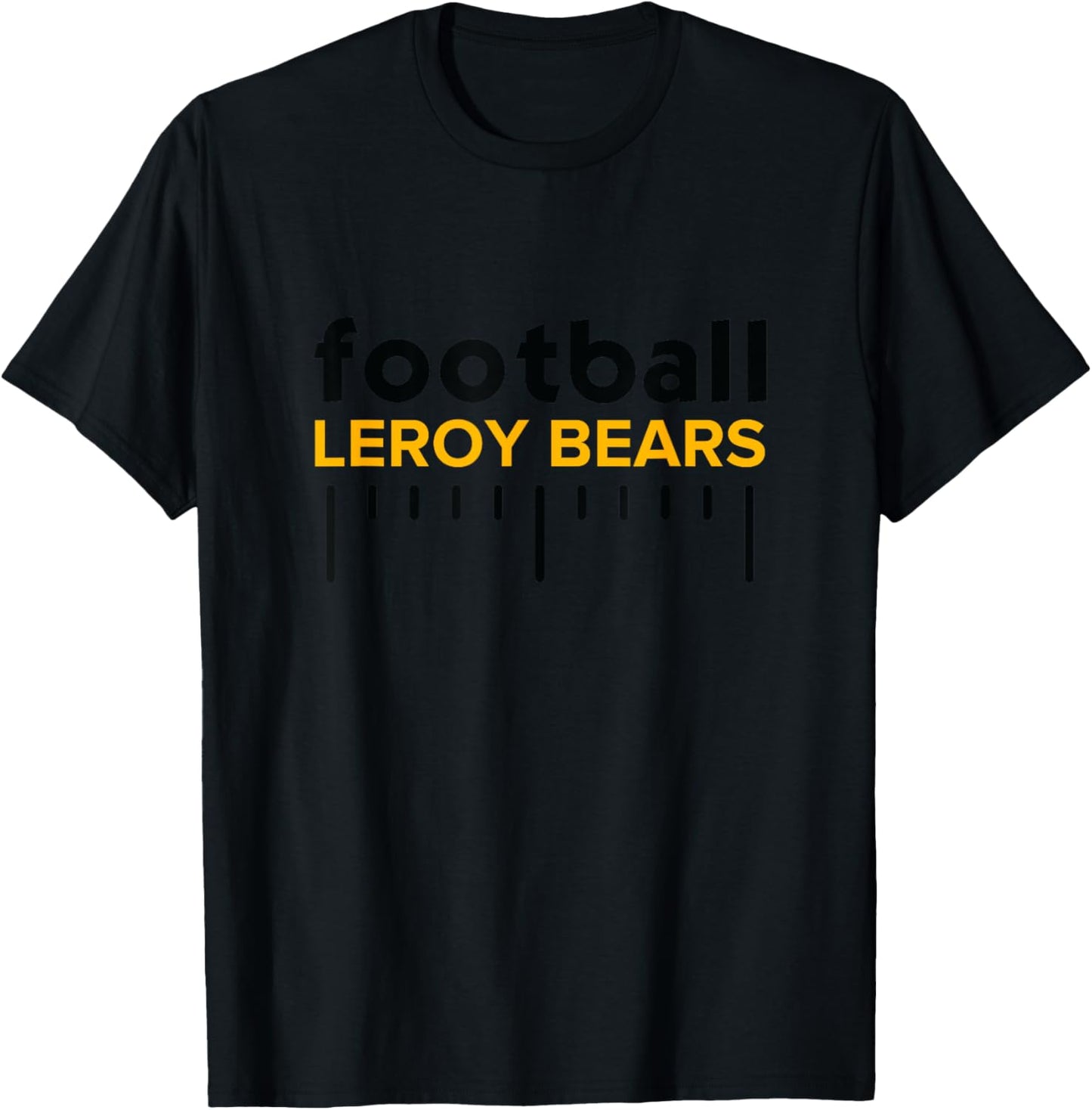 Leroy Bears Football Lines HS T-Shirt - T-Shirt | Black