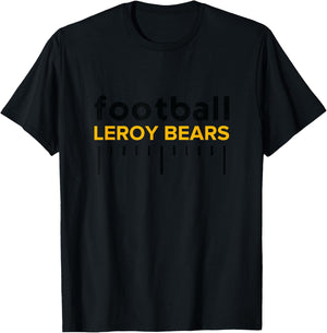 Leroy Bears Football Lines HS T-Shirt - T-Shirt | Black