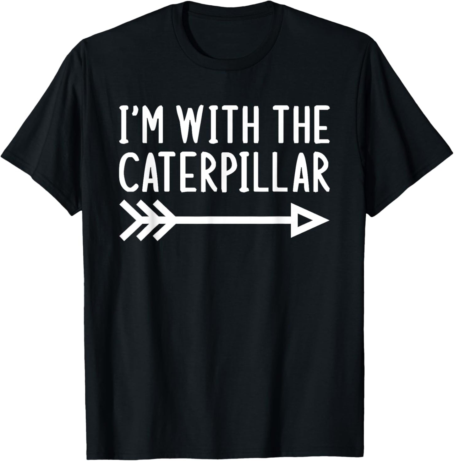 I'm With The Caterpillar Funny Matching Halloween Costume T-Shirt - T-Shirt | Black