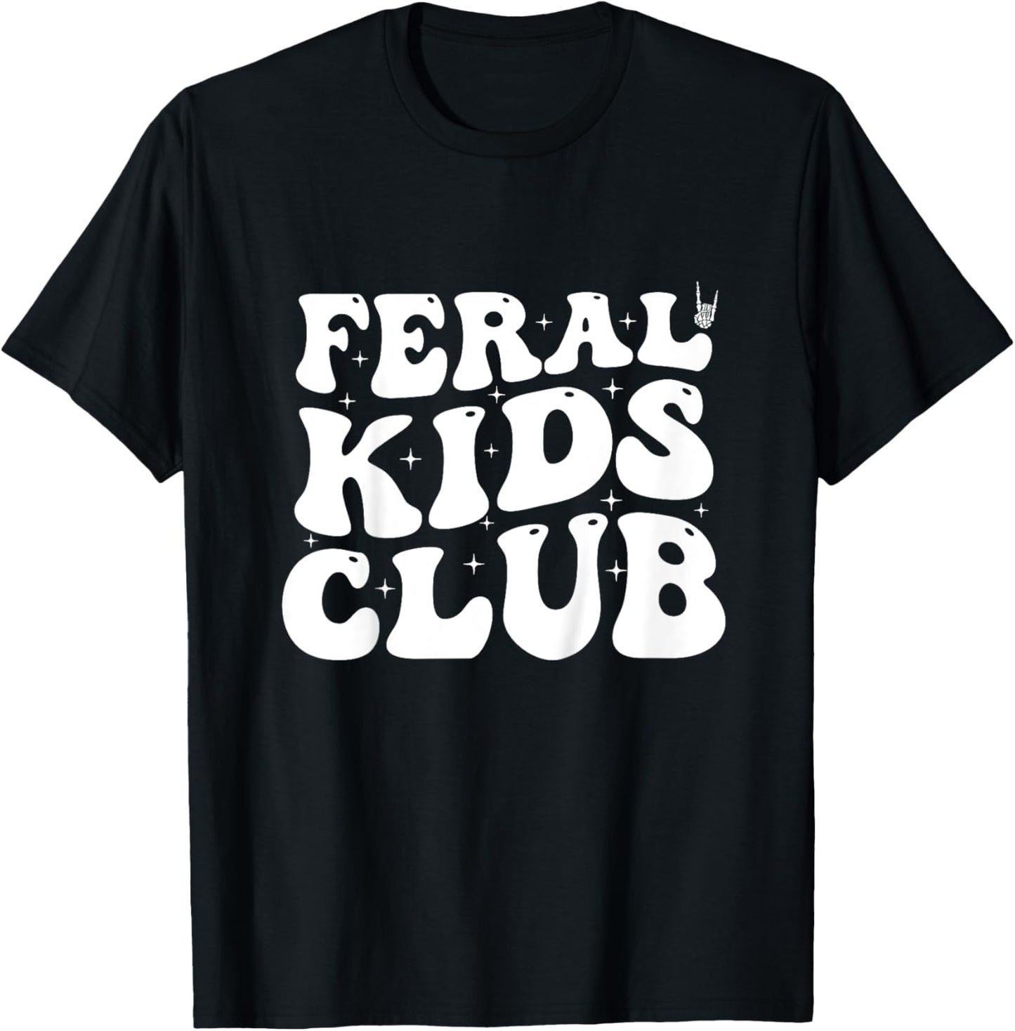 Kids Funny Feral Kids Club T-Shirt - T-Shirt | Black