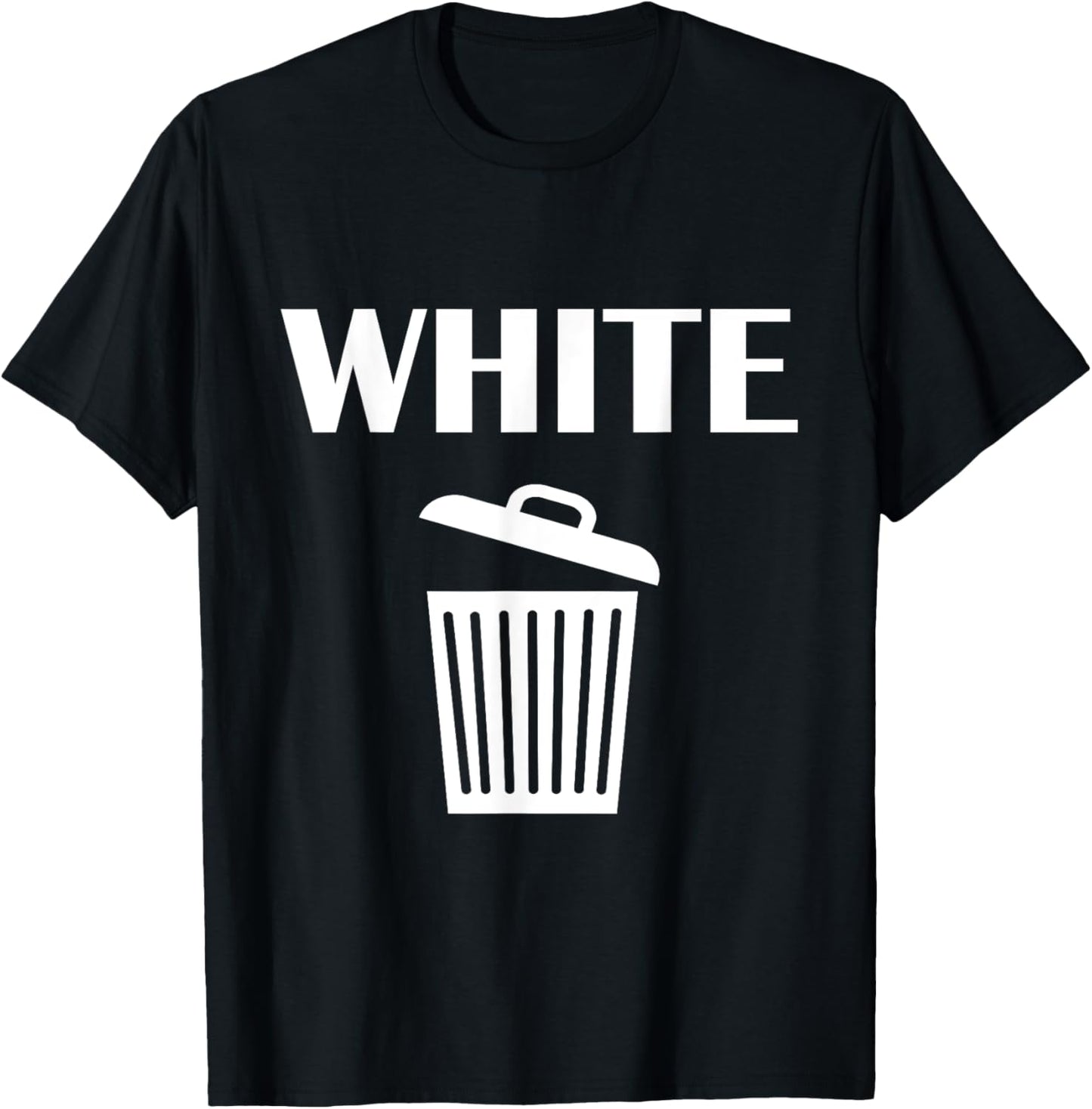 Funny White Trash Can Meme Graphic Humor Design Viral Meme T-Shirt - T-Shirt | Black