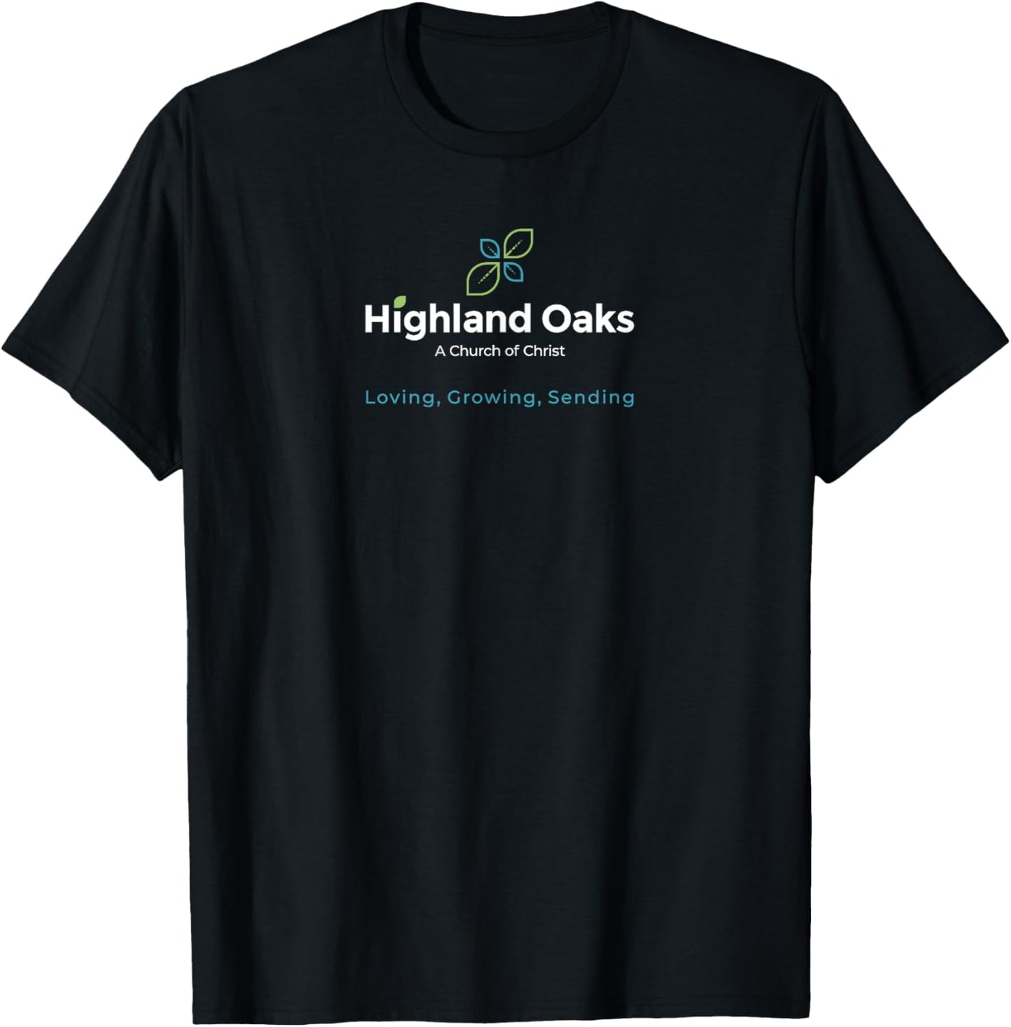 KLM Design - HOCC Highland Oaks - Loving, Growing, Sending Classic Black Short Sleeve T-Shirt - T-Shirt | Black