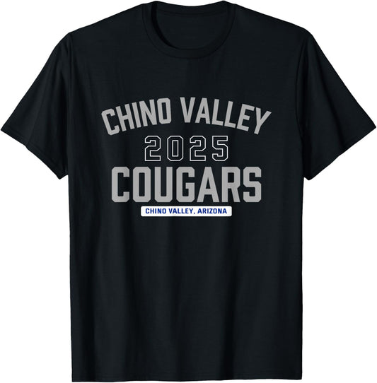 Chino Valley Cougars Chino Valley, Arizona 2025 T-Shirt - T-Shirt | Black