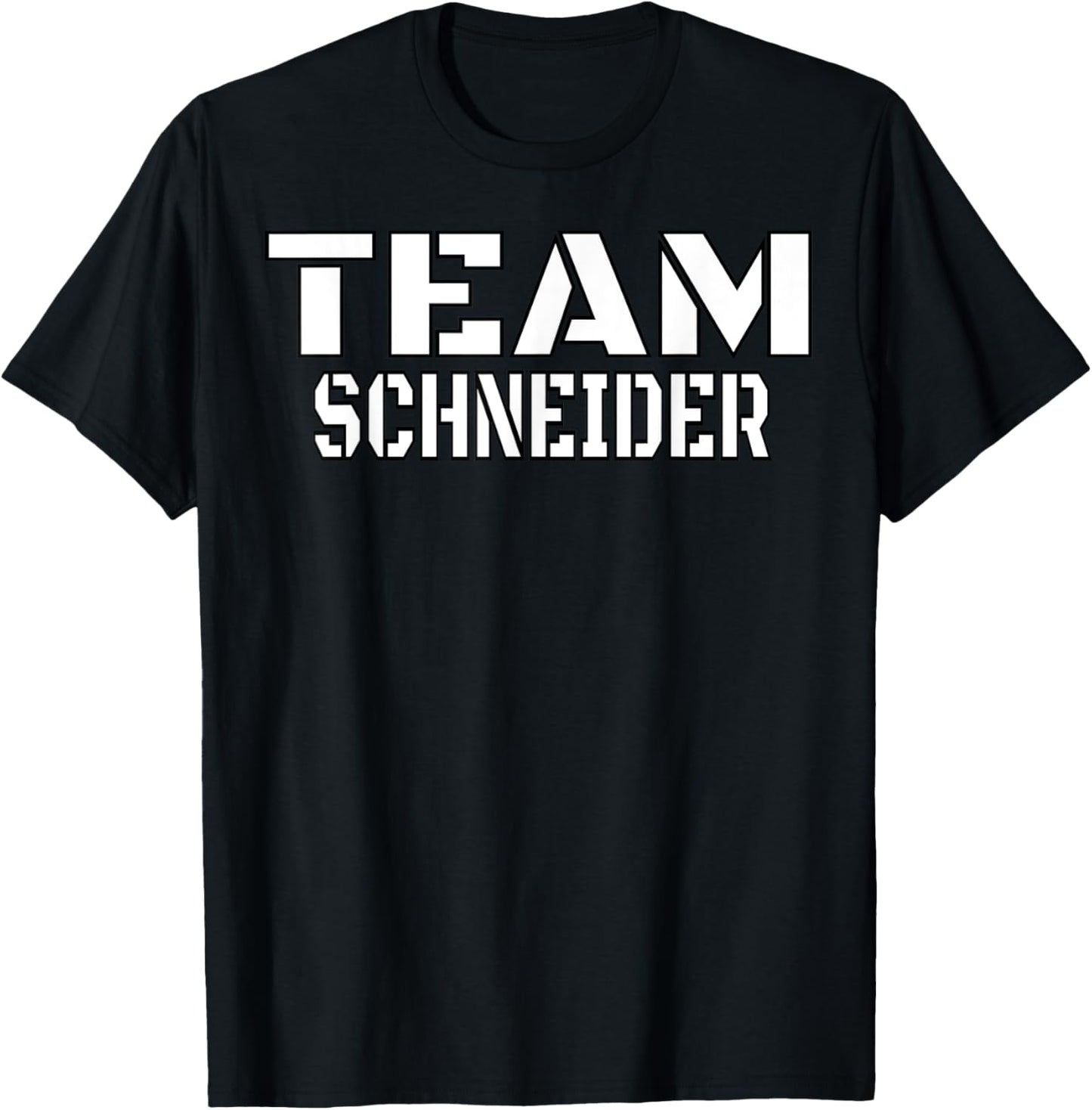 Team Schneider Unique Personalized Matching Family T-Shirt - T-Shirt | Black