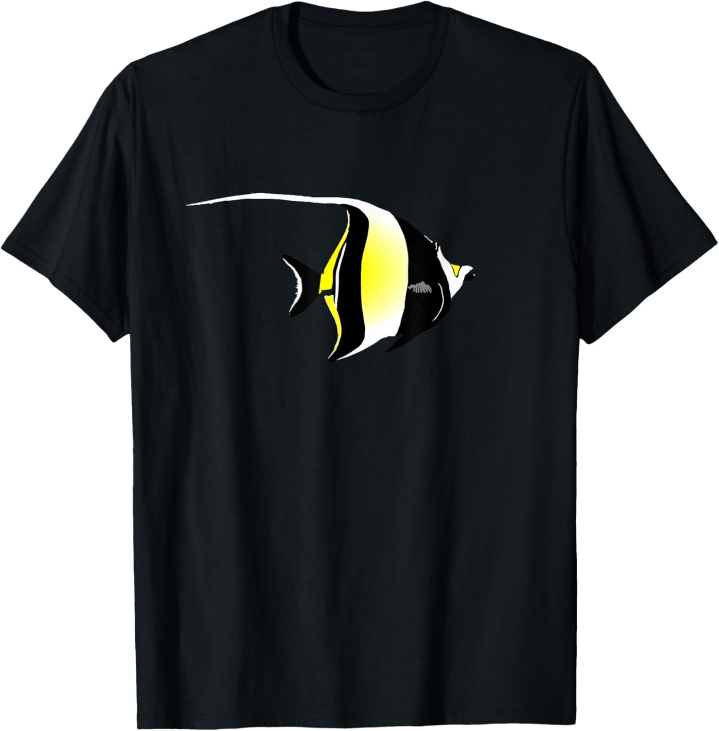 Moorish Idol Angelfish T-Shirt - T-Shirt | Black