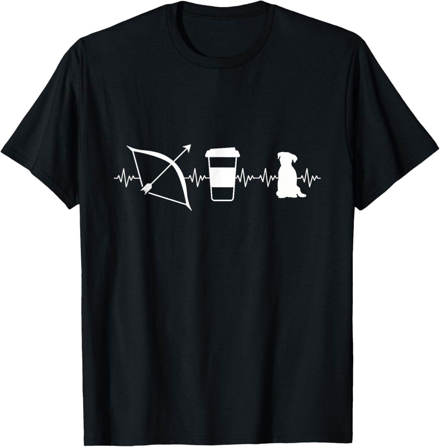 Funny Archery Mom Appreciation Dog Archery Coffee T-Shirt - T-Shirt | Black