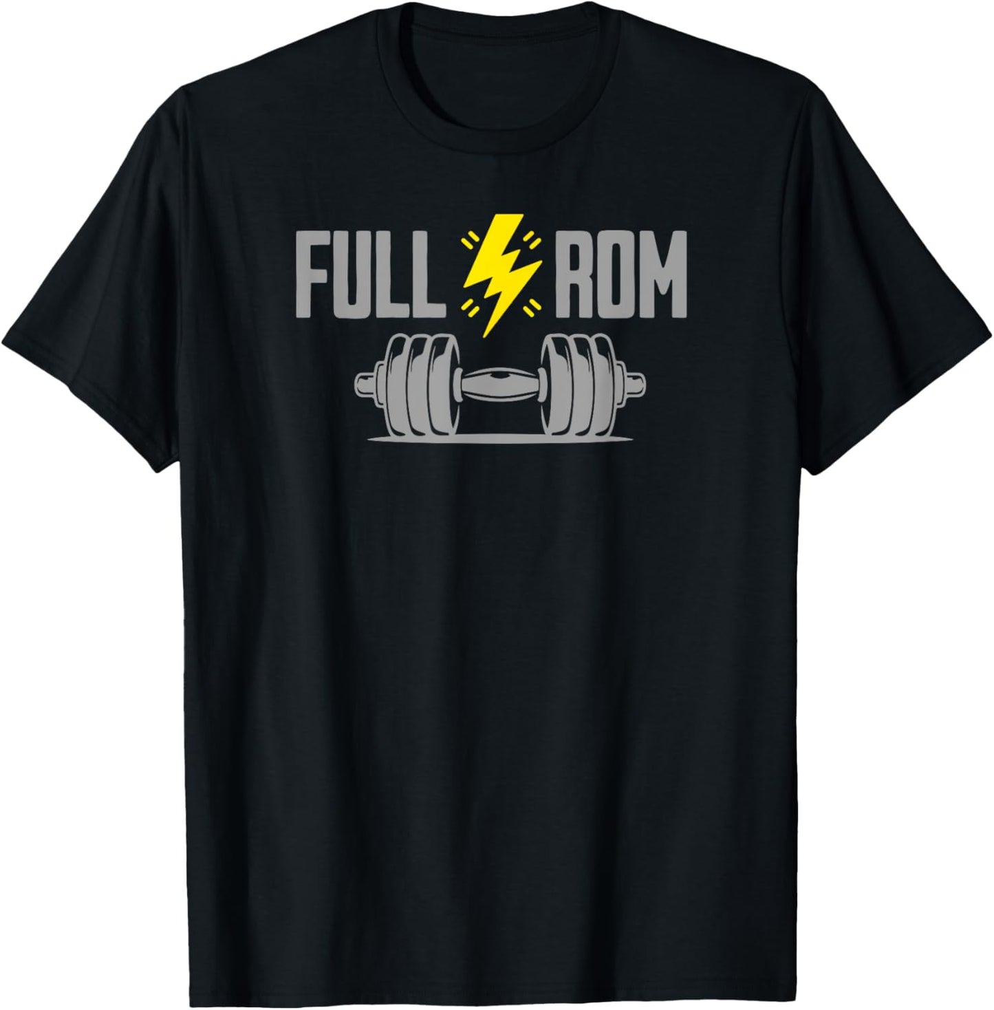 Full Rom Fitness Bodybuilding Gym T-Shirt - T-Shirt | Black