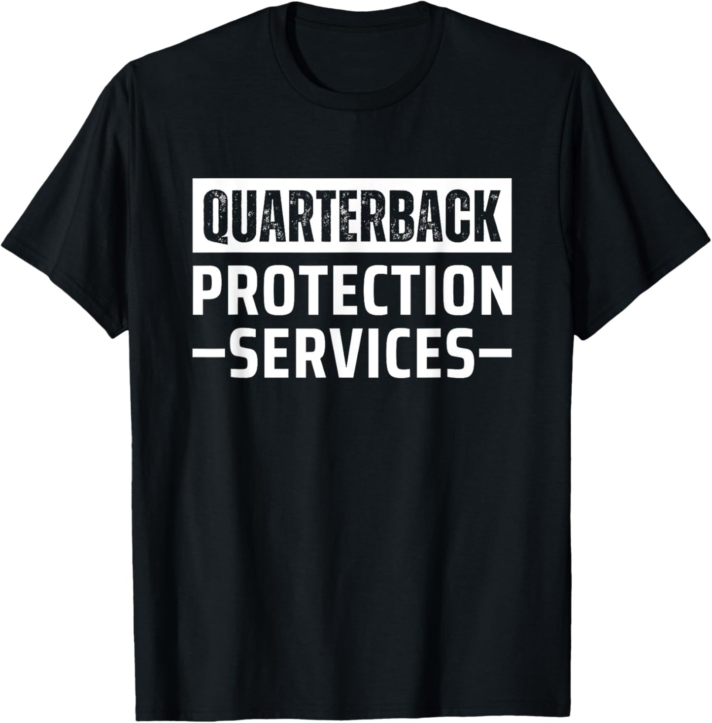 Quarterback Protection Services T-Shirt - T-Shirt | Black