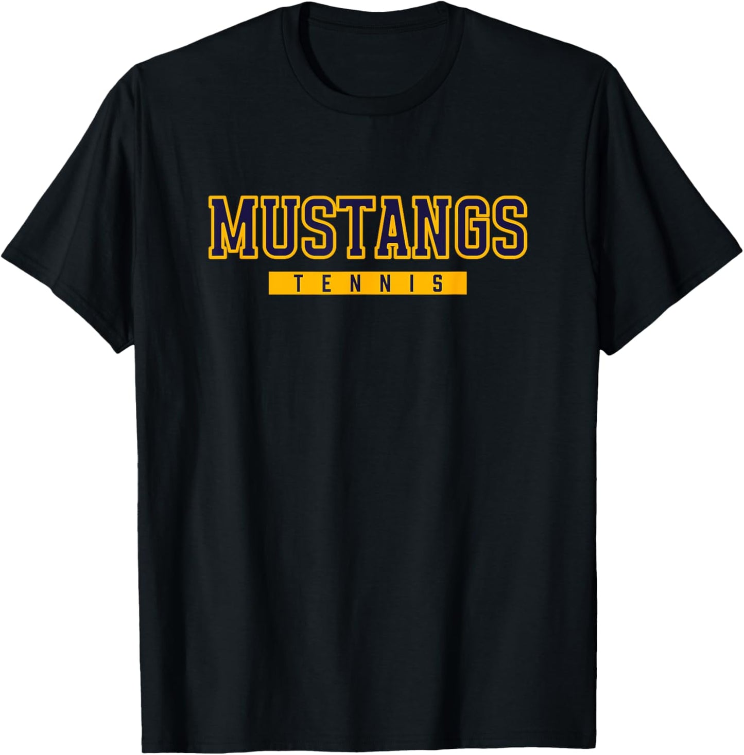 Portage Central Mustangs Tennis T-Shirt - T-Shirt | Black
