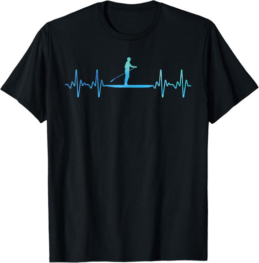 Paddleboarding Art Women SUP Stand Up Paddle Board T-Shirt - T-Shirt | Black