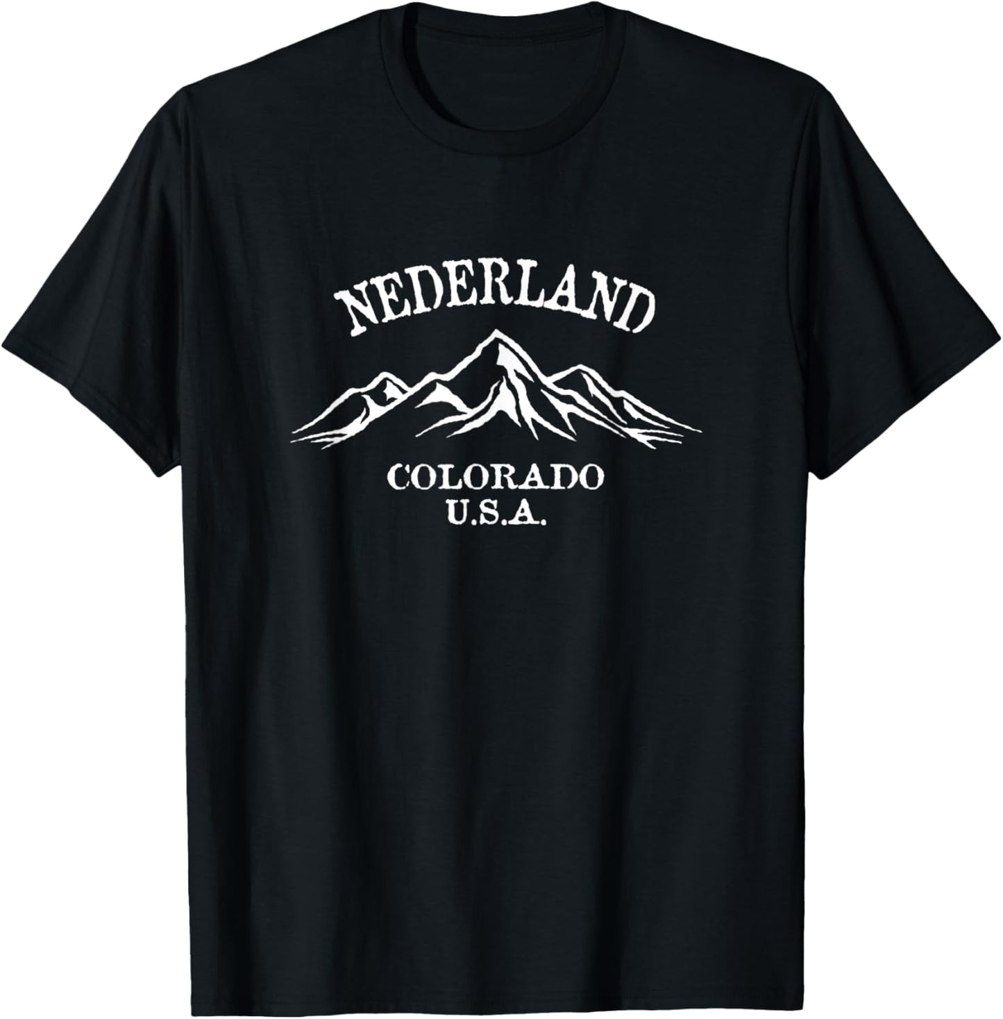 Nederland Colorado USA Mountain Design T-Shirt - T-Shirt | Black
