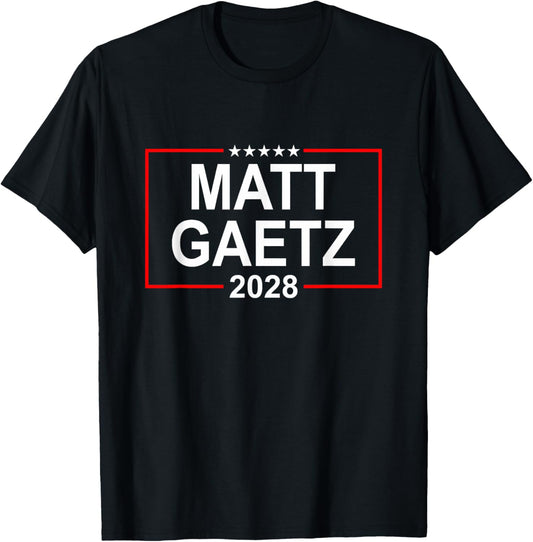 Matt Gaetz 2028 Presidential Election USA Flag Republican T-Shirt - T-Shirt | Black