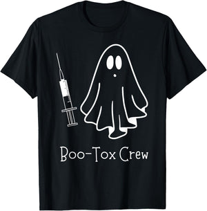 Ghost BOO-Tox Crew Nurse Injector Halloween Filler Botox T-Shirt - T-Shirt | Black