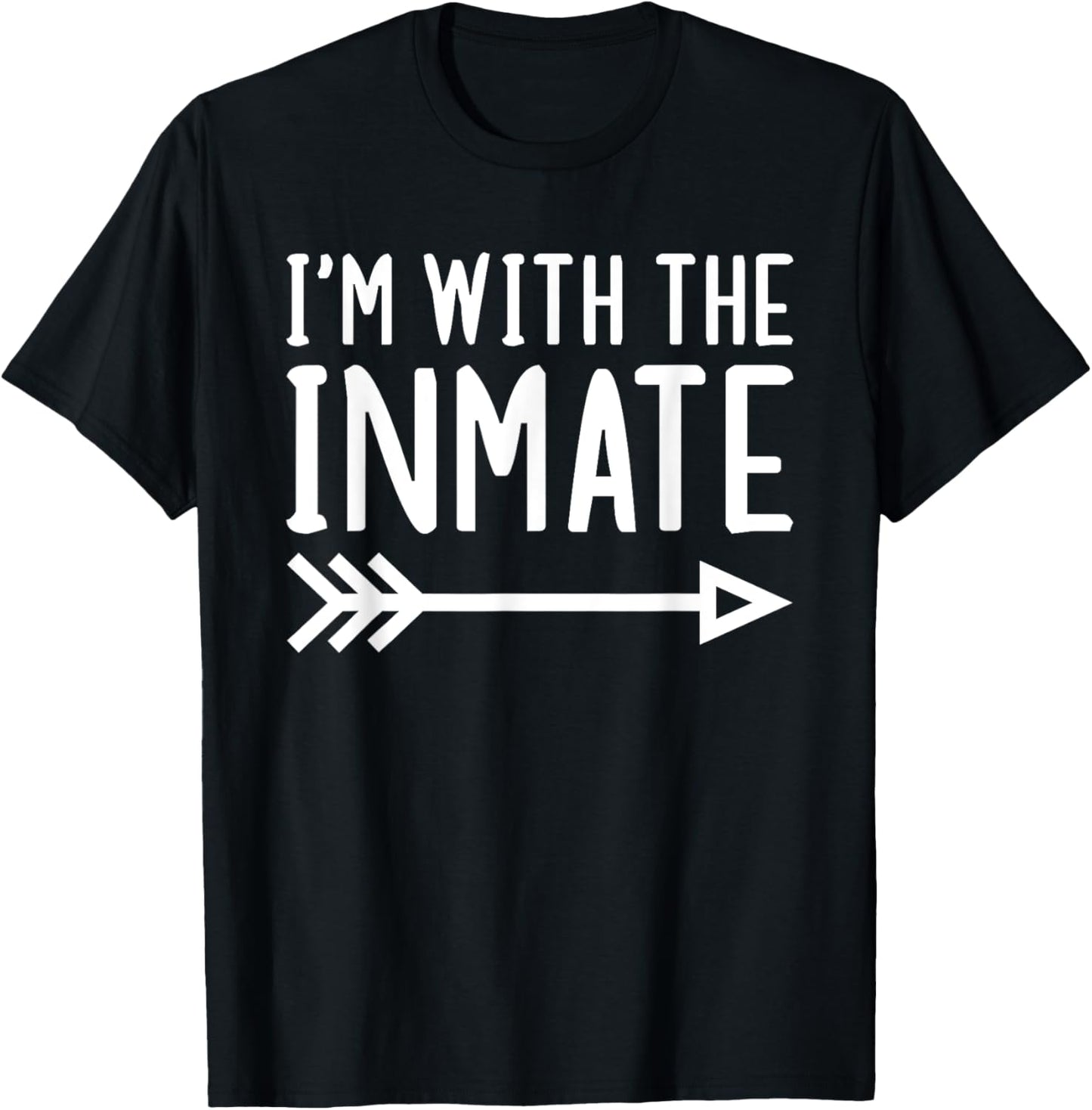 I'm With The Inmate Funny Matching Halloween Couple Costume T-Shirt - T-Shirt | Black