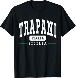 Trapani Sicilia Italia Sicily Italy Sicilian T-Shirt - T-Shirt | Black