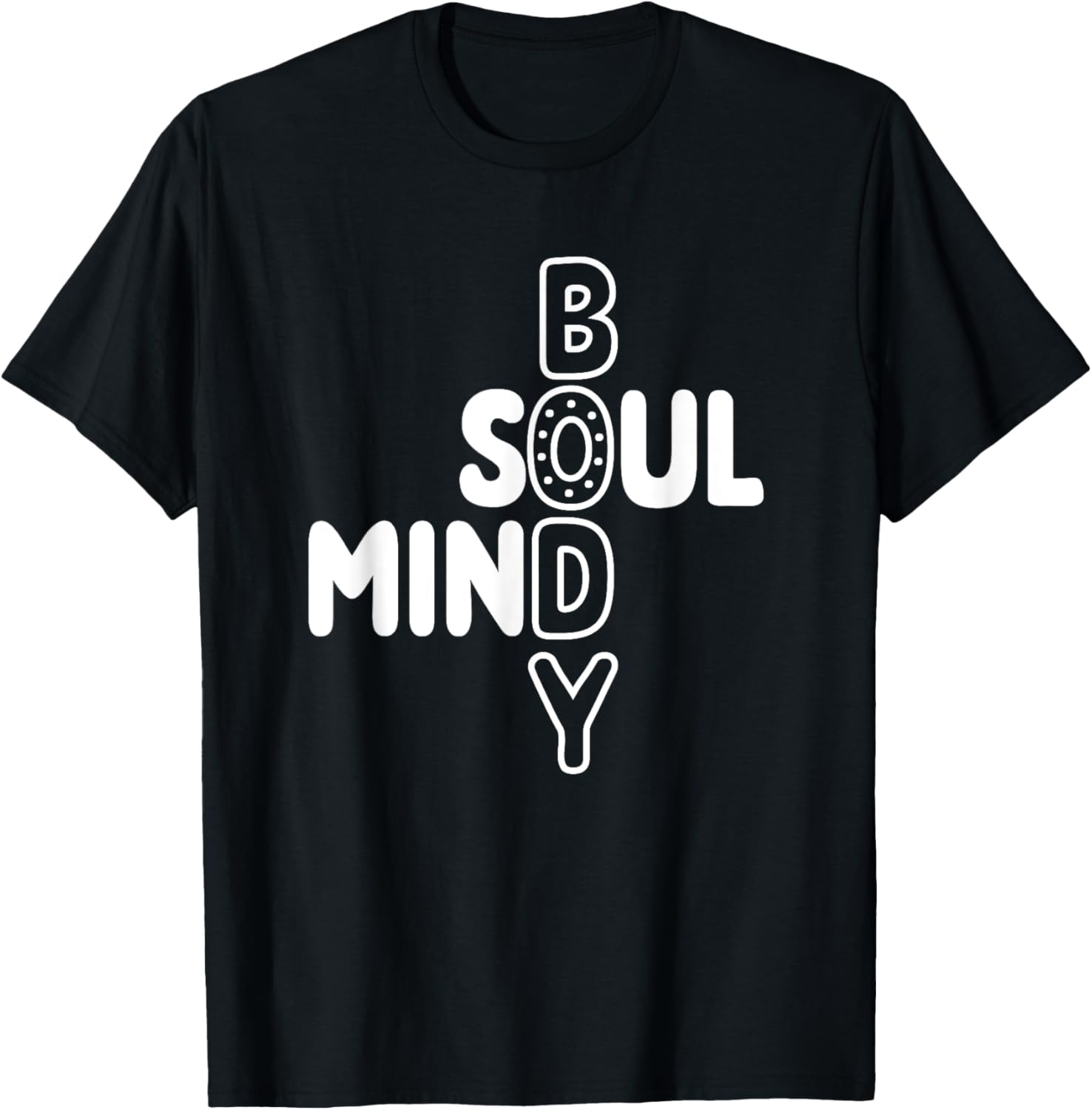 Where the Mind Body and Soul Intersect, Beautiful Calm Zen T-Shirt - T-Shirt | Black