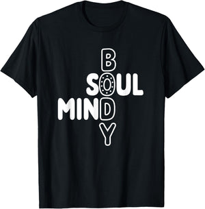 Where the Mind Body and Soul Intersect, Beautiful Calm Zen T-Shirt - T-Shirt | Black