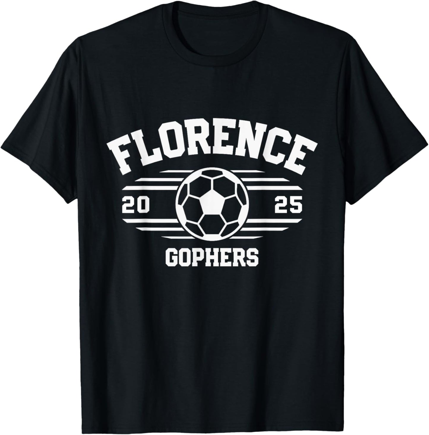 Florence Gophers Soccer Ball 2025 T-Shirt - T-Shirt | Black