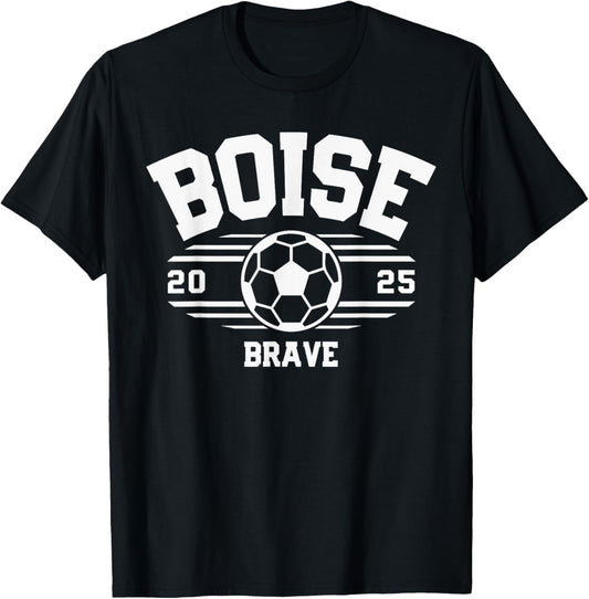 Boise Brave Soccer Ball 2025 T-Shirt - T-Shirt | Black