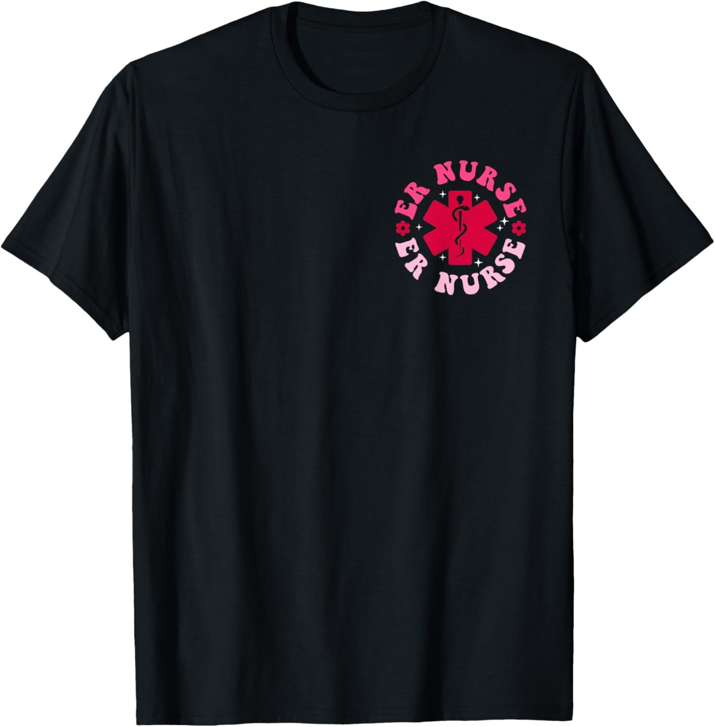 ER Nurse shirts ER RN Emergency Department 2-sided T-Shirt - T-Shirt | Black