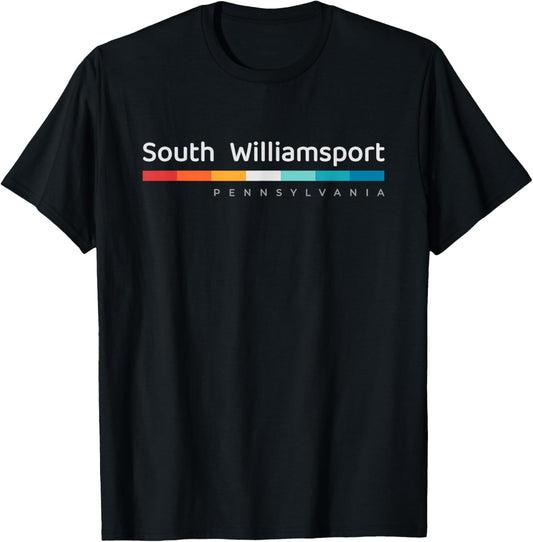 South Williamsport PA Pennsylvania Retro Design T-Shirt - T-Shirt | Black
