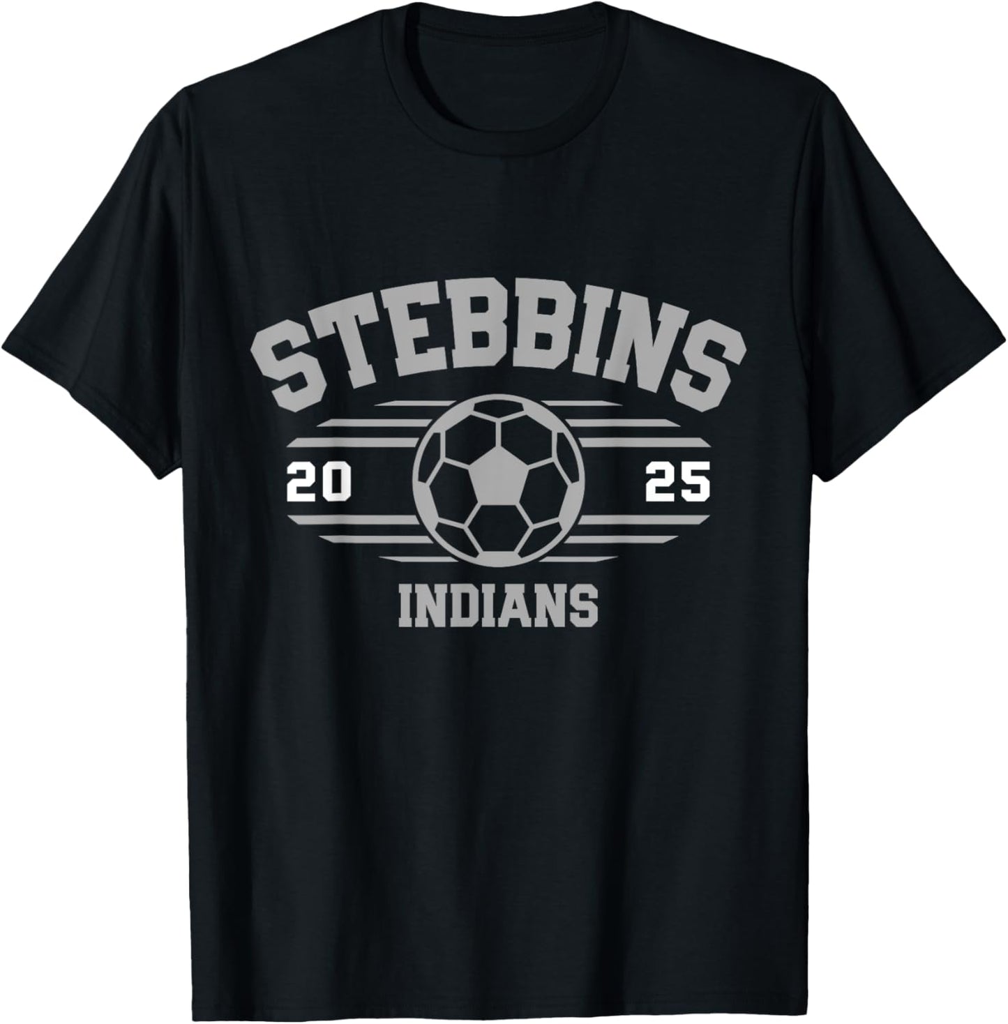 Stebbins Indians Soccer Ball 2025 T-Shirt - T-Shirt | Black