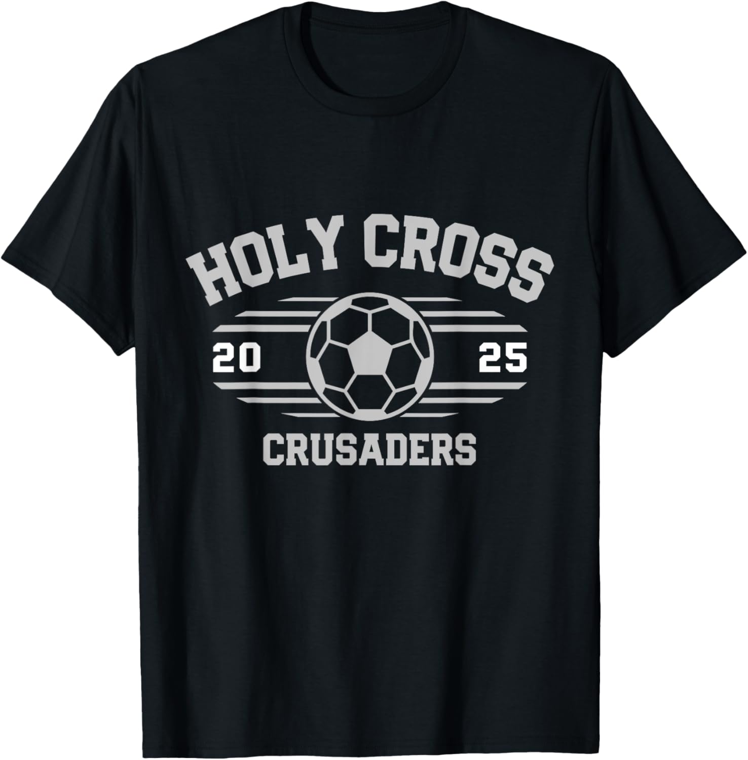 Holy Cross Crusaders Soccer Ball 2025 T-Shirt - T-Shirt | Black