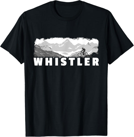 Whistler British Columbia Canada Mountain Biking MTB Cycling T-Shirt - T-Shirt | Black