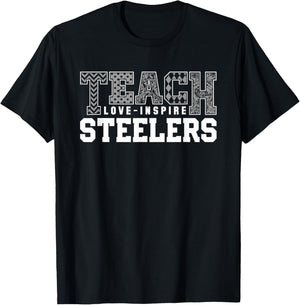 Steelers Fontana Teach Love Inspire Slogan HS T-Shirt - T-Shirt | Black