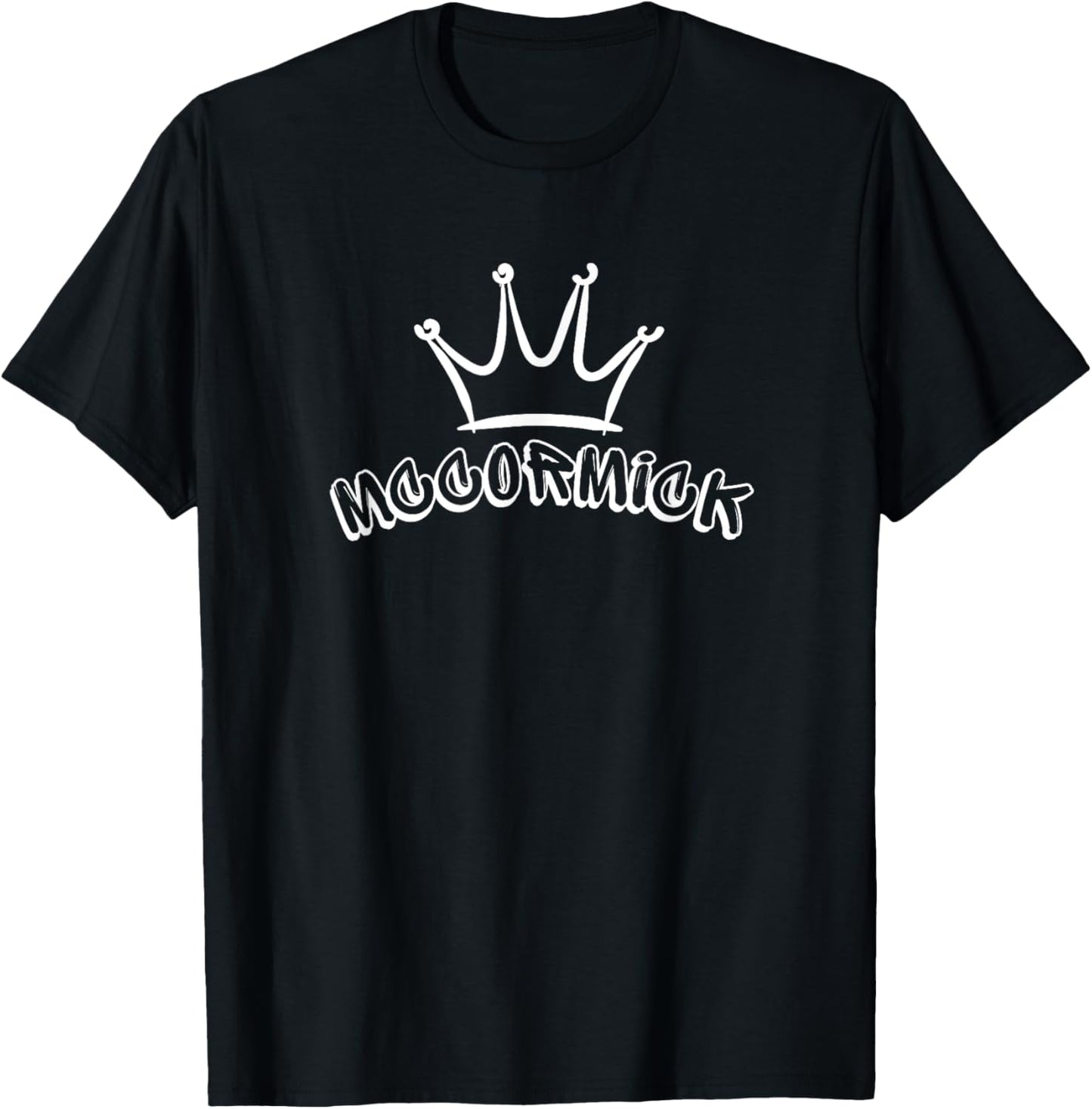 McCormick Family Name - Cool McCormick Name and Royal Crown T-Shirt - T-Shirt | Black