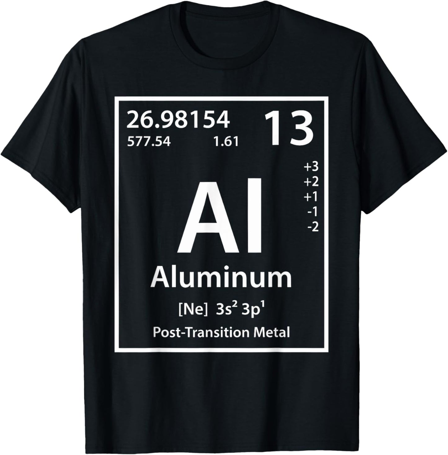 Funny Aluminum Chemical Element Periodic Table T-Shirt - T-Shirt | Black