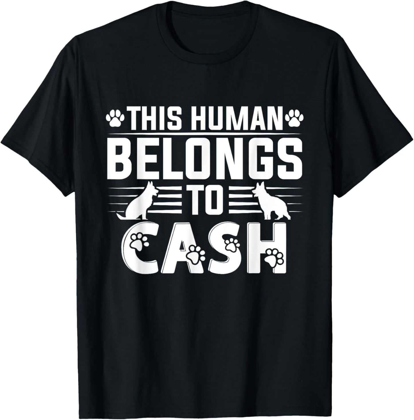 Dog Name Cash Personalized Gift Pet Dog Cash T-Shirt - T-Shirt | Black