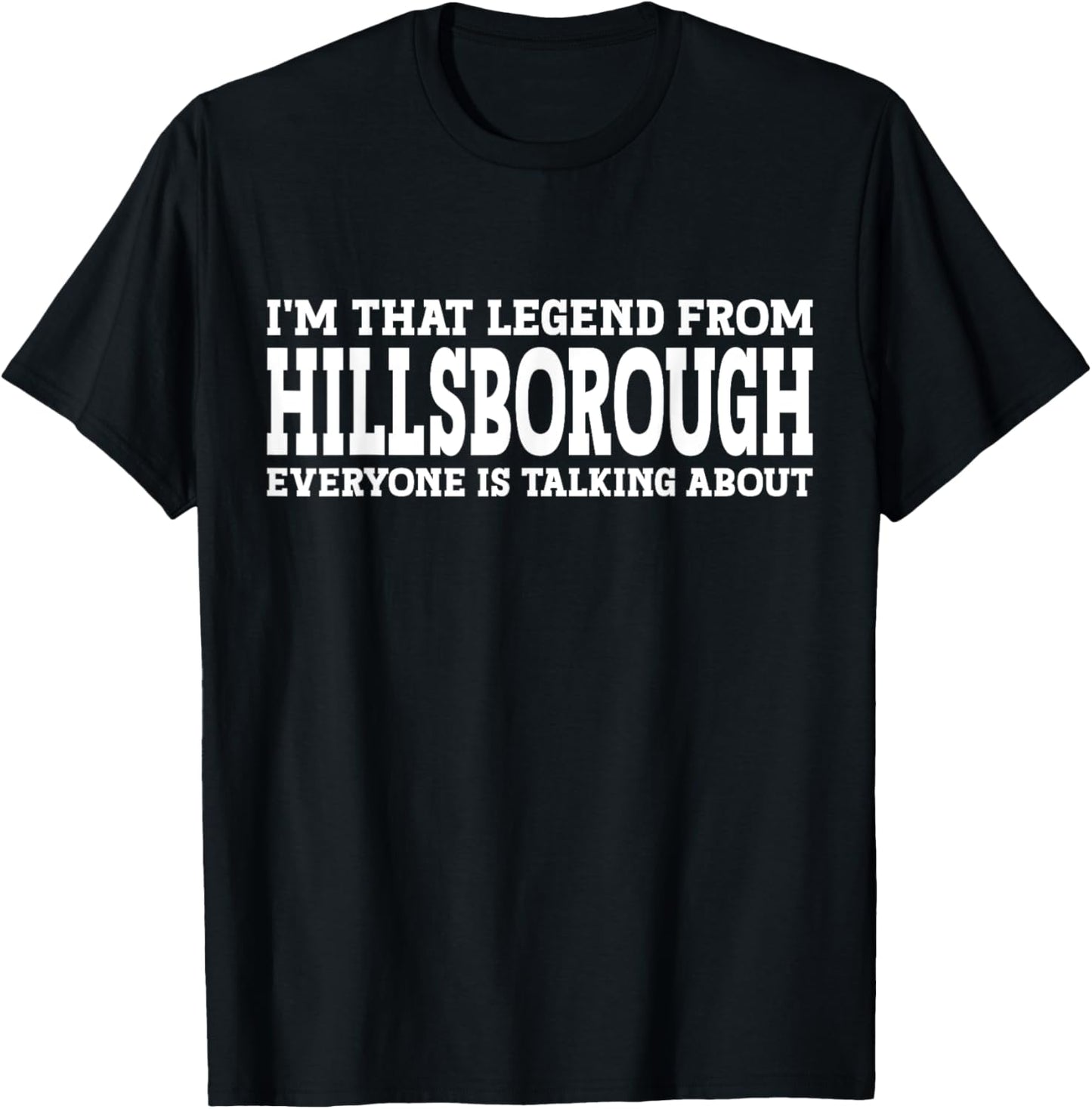 Hillsborough Hometown CA California Funny City Hillsborough T-Shirt - T-Shirt | Black